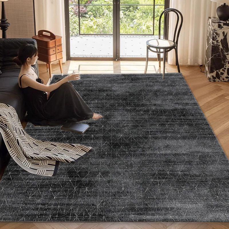 Black and White Carpet Living Room Carpet Light Luxury Style Dark Color Bedroom Abstract Sofa Comfortable and Dirt Resistant