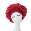 Women Night Sleep Hair Caps Silky Bonnet Satin Double Layer Adjust Head Cover Hat For Curly Springy Hair Styling Accessories