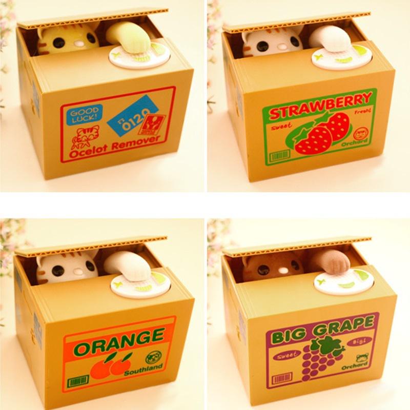 Itazura Stealing Money Банк монет Meina Cat, электрическая копилка, новые гаджеты и игрушки