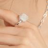 UNI.J [Ir248] Luxury Pave Silver Ring
