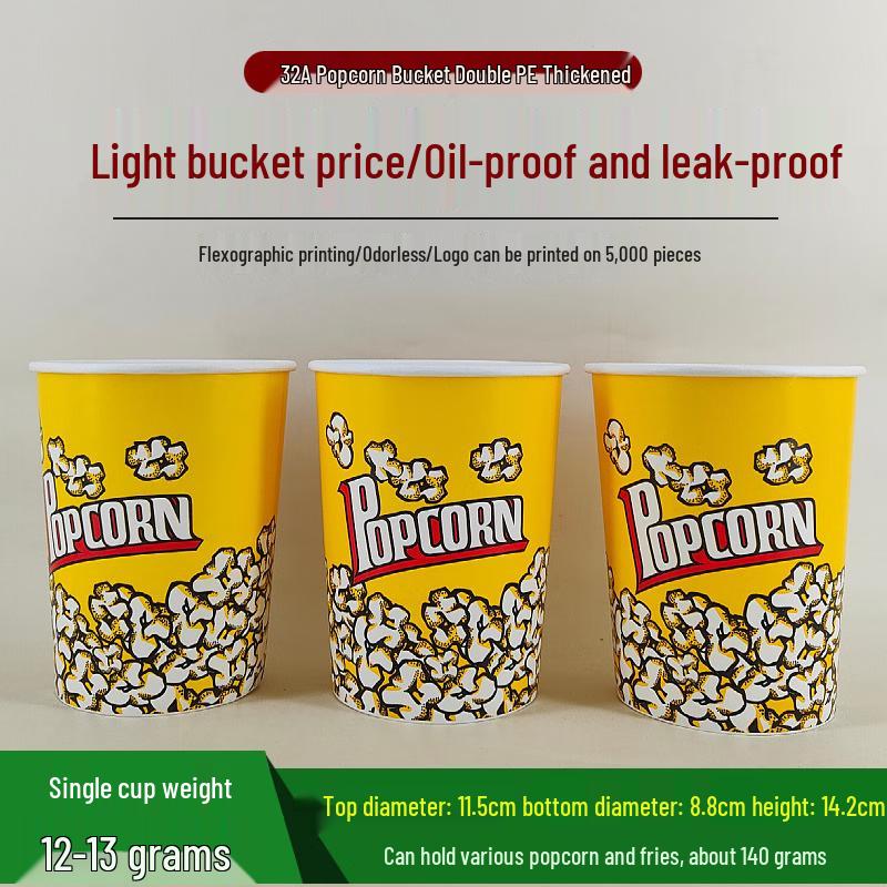 Commercial Disposable Popcorn Buckets & Cups