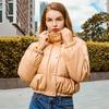 Зимние Теплые Толстые Кожаные Пальто из ПУ Короткие Парки Модные Черные Хлопковые Утепленные Панк Верхняя Одежда Женская Пуховая Куртка с Воротником-стойкой Элегантная Одежда на Молнии 2026