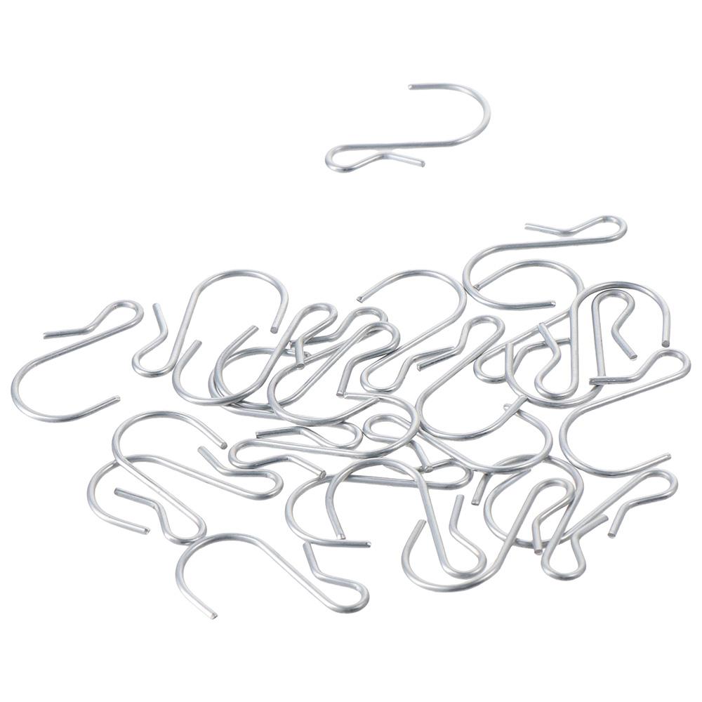 80pcs Stainless Steel S Shaped Metal Hooks Clip Stainless Steel Metal Hangers Kitchen Lights