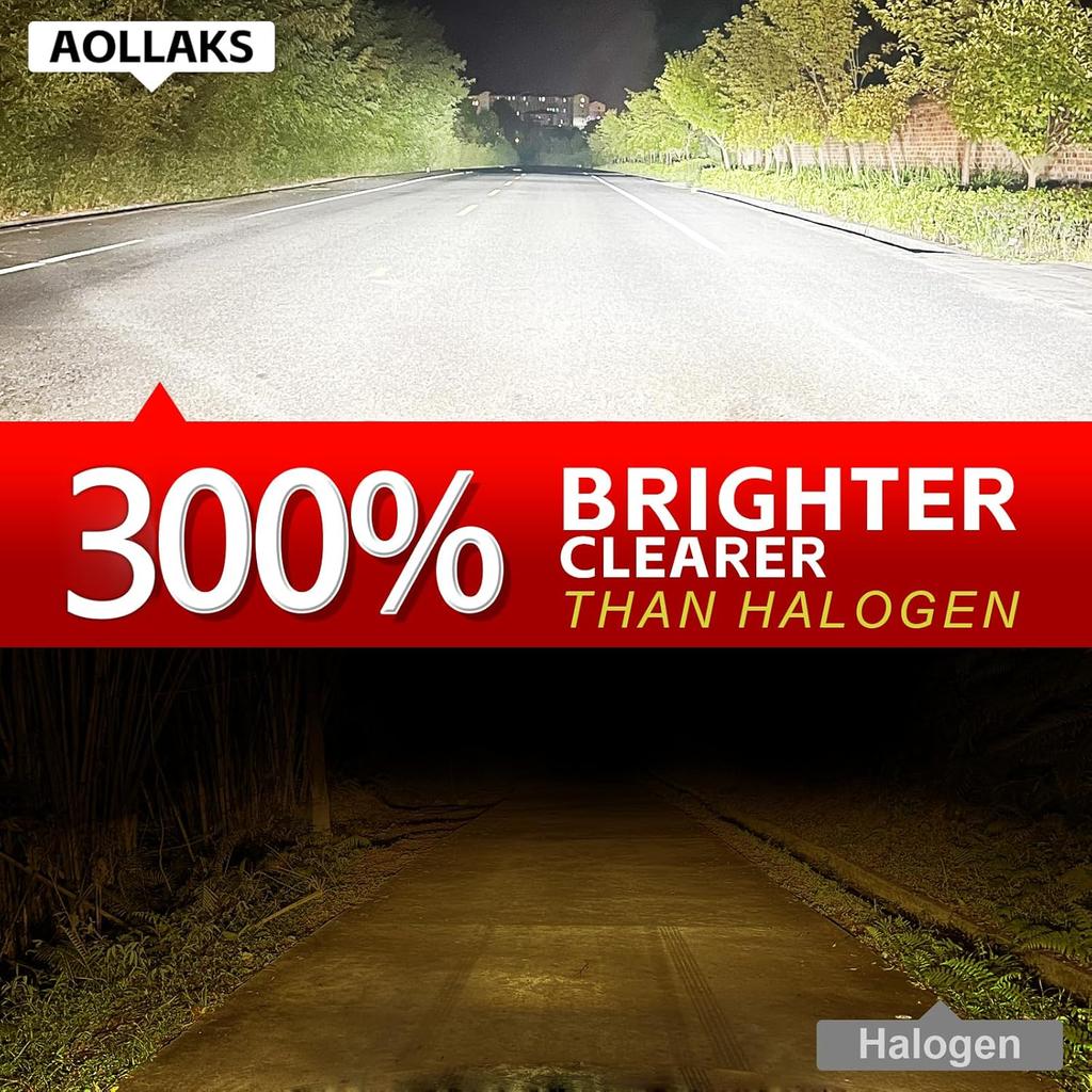 H4/9003/HB2 Bulb,6500K White Bulb, No Adapter Required, Plug and Play1:1 Size,Fog Light bulb,Pack of 2