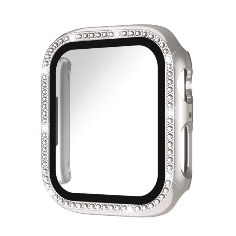 Блестящий алмазный жесткий ПК бампер для Apple Watch 10 9 8 4 5 6 SE 45 мм 40 мм 44 мм 42 мм 46 мм Полная защита