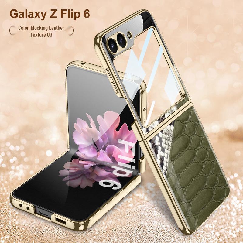 Чехол для складного экрана Samsung Z Flip 6: Защитная крышка для телефона с защитой от падения, гальваническим покрытием, персонализированная