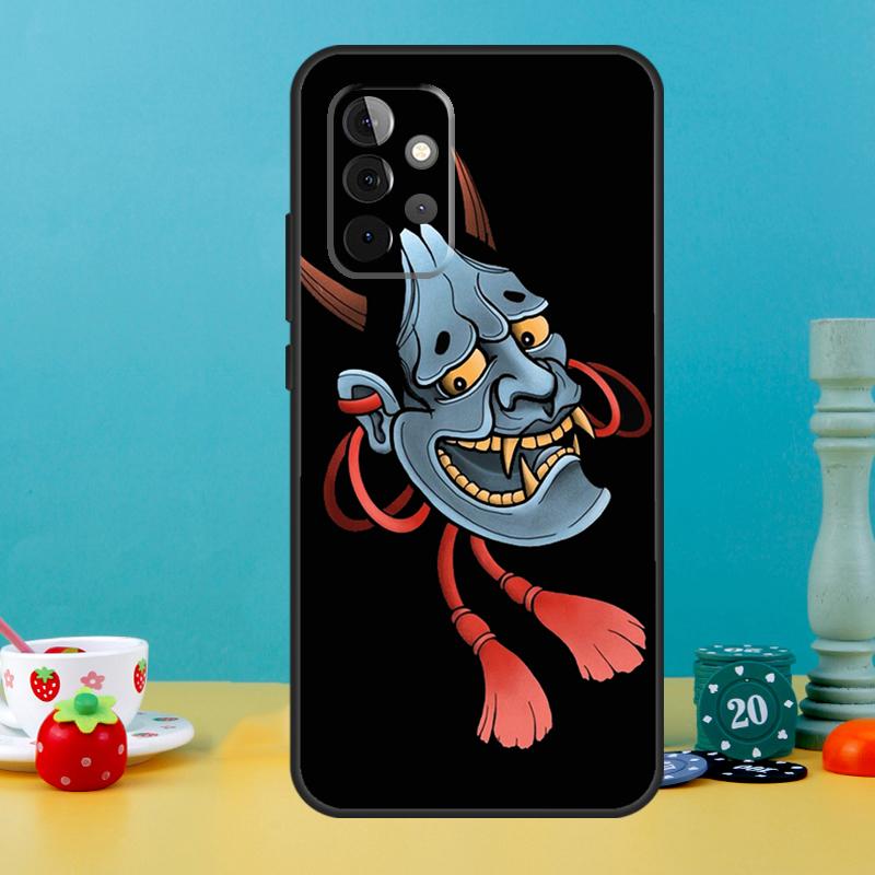 Japanese Hannya Oni Mask Case For Samsung Galaxy A15 A16 A05 A26 A36 A56 A52 A53 A33 A13 A34 A54 A14 A35 A55 A22 A32