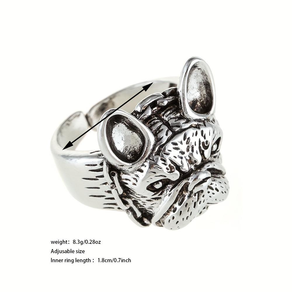 Vintage Puppy Bulldog Ring Fashion Ring Open Ring
