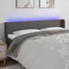 VidaXL LED Headboard Bedroom Furniture Double Bed Accessory Head of Bed Frame Interior Grey 3123056