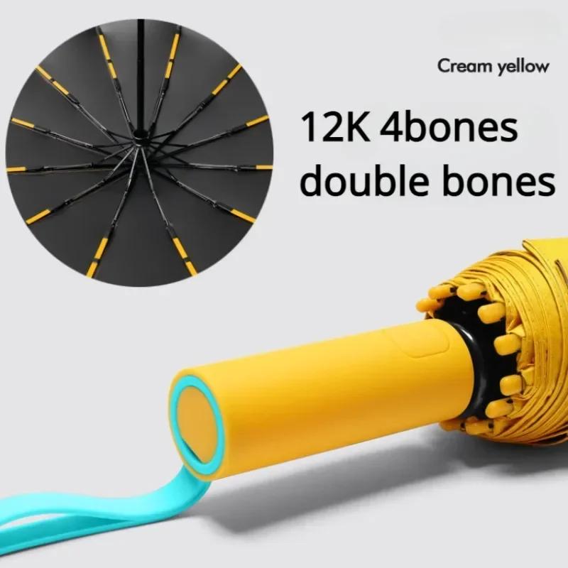 72 Bone ветрозащитный зонт усиленный автоматический складной большой размер защита от солнца и ультрафиолета анти-штормовой высококачественный дорожный зонт