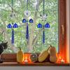Blue Evil Eyes Wind Chime with 2 Bells Indoor Outdoor