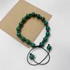 Модный браслет из малахита, браслет из бусин из натурального камня для мужчин и женщин, подарок на День святого Валентина
