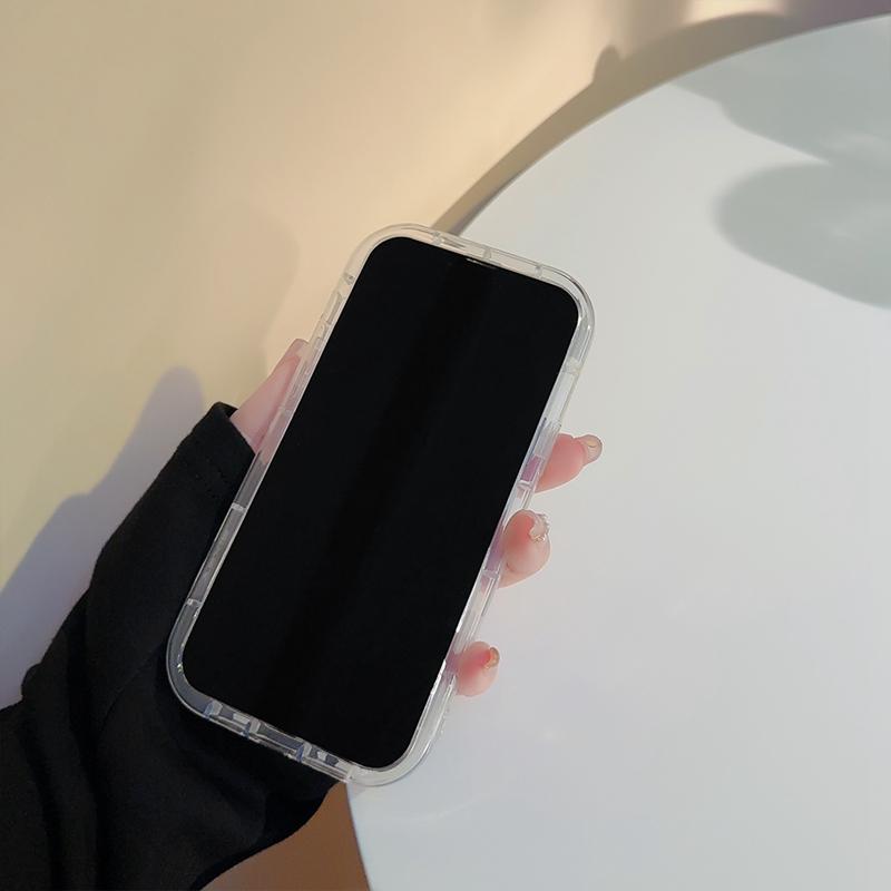 Оригинальный дизайн, складная мягкая подставка для телефона с рисунком, чехол для iPhone 11, 12, 13, 14 Pro Max 14 Plus 14 Pro 13 Pro 12 Pro, прозрачный чехол с защитой от падения
