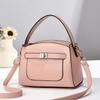 Chic Summer Small Square Bag For Women In Trendy Color Block Soft Leather With Zipper Closure