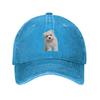 Custom Cotton Maltese Dog Baseball Cap Outdoor Women Men's Adjustable Dad Hat Summer