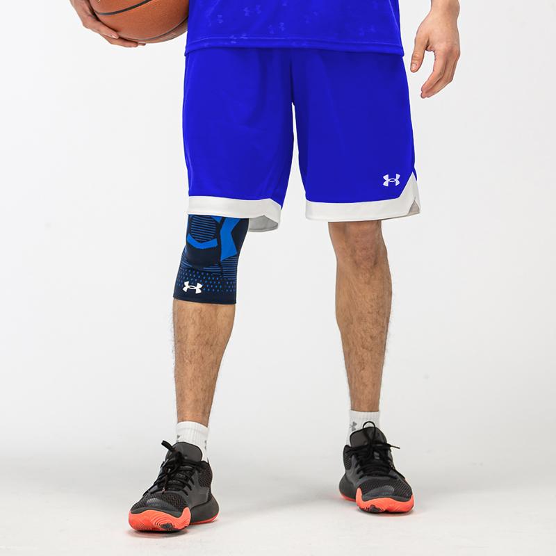 Under Armour Баскетбольные повседневные шорты контрастной вязки, штаны унисекс, королевский-синий 21500202-400