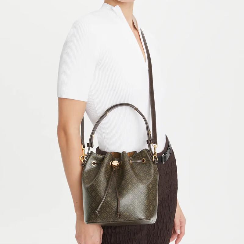 Tory Burch Кожаная кросс-боди сумка-ведро
