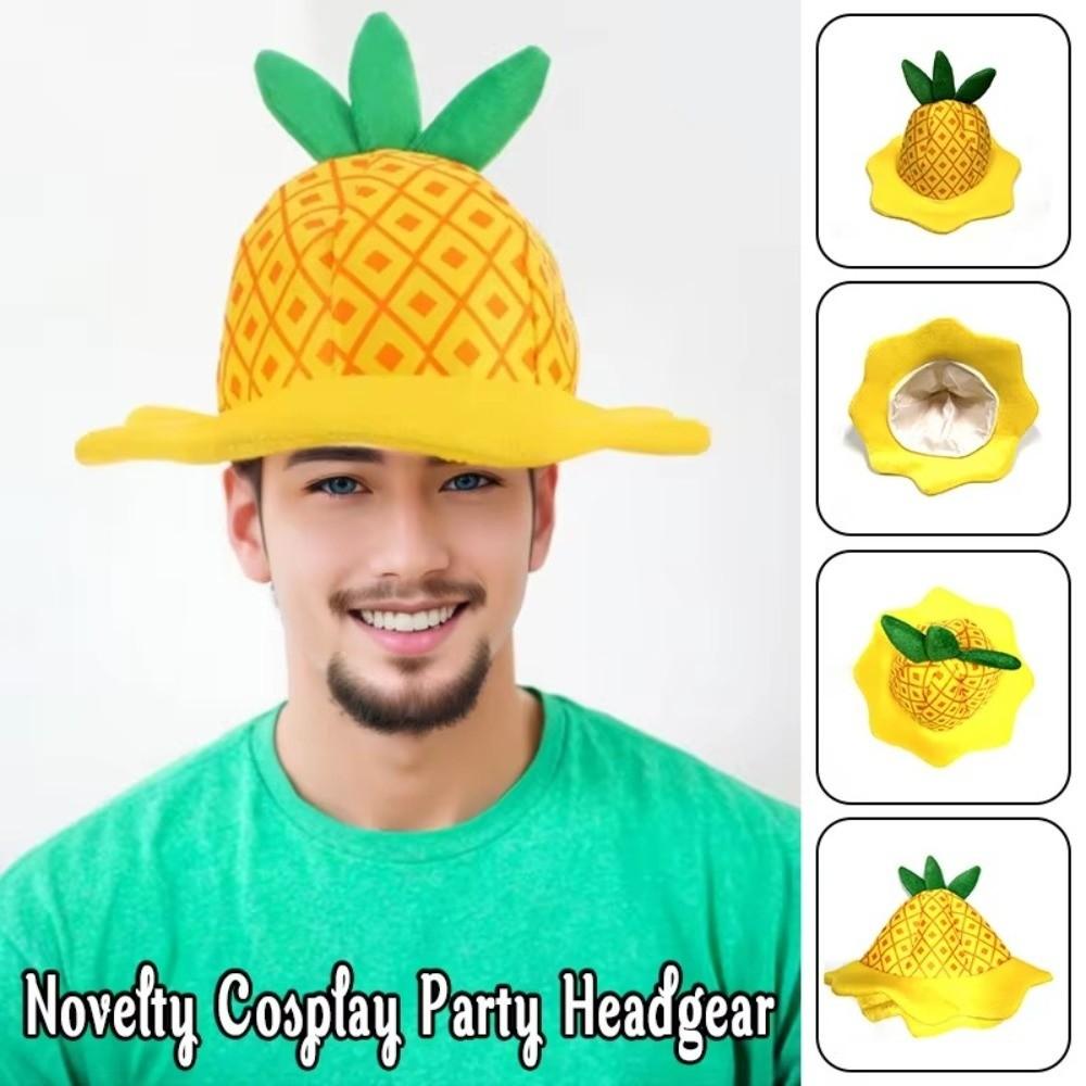 Funny Pineapple Hat Comfortable Cosplay Headwear Novelty Party Headpiece Halloween Costume
