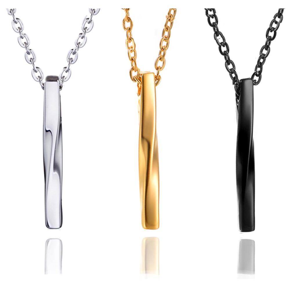 Men's Trendy Minimalist Möbius Necklace – Hip-Hop Spiral Pendant Sweater Chain