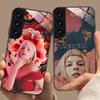 Стеклянный чехол для мобильного телефона Aurora Aksnes для Samsung Galaxy S26 S25 S24 S23 S22 S21 S20 Note20 Plus FE Ultra Разноцветный чехол