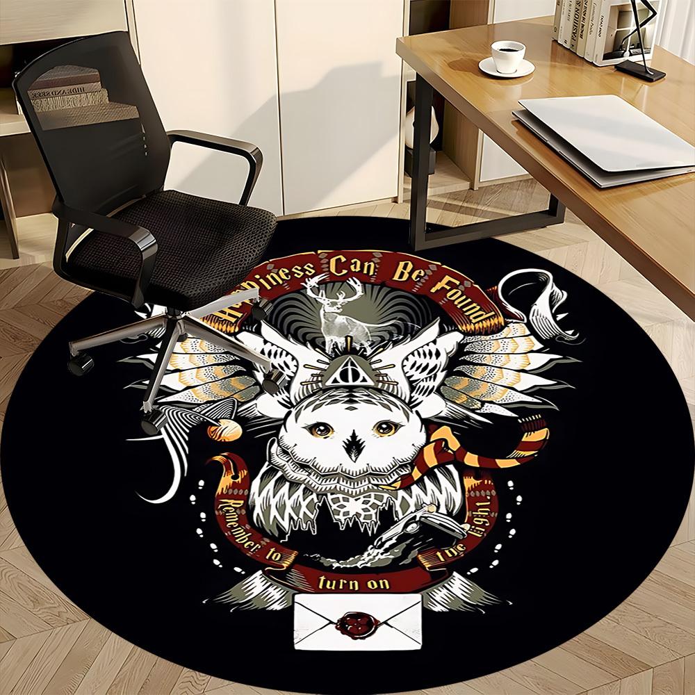 1pc Office Round Area Rug, Under Office Chairs Bedroom Living Room Home Decor a0926093
