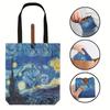 Сумка из полиэстера и тафты серии Van Gogh, мини-складная сумка на плечо с цифровой печатью, модные классические женские сумки с ручкой сверху
