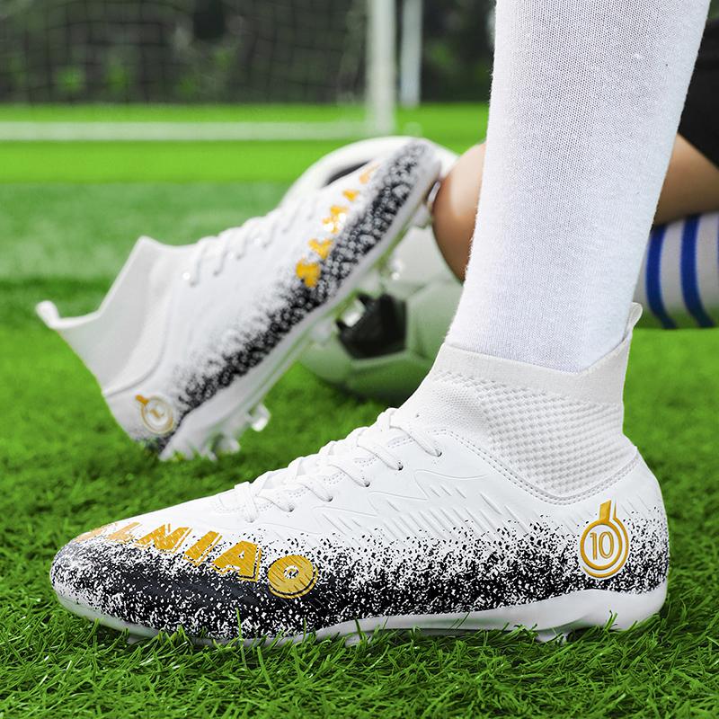 33-46 футбольные бутсы унисекс, высокоэластичные носки на шнуровке, тренировочный искусственный капитан, детские футбольные бутсы для тренировок на открытом воздухе