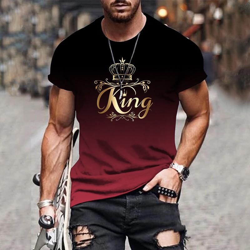 Summer 3D Men's T-shirt Harajuku Designer Casual Short Sleeved Top T-shirt Men's Clothing Shirt