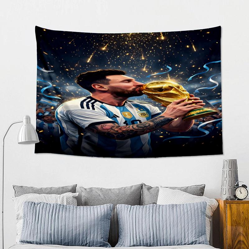 Goat Argentina Legend Mei-ssi Printed Tapestry, Fabric Tapestry Wall Hanging Decoration for Bedroom, Living Room, Dorm Room Home Party Fan Gifts