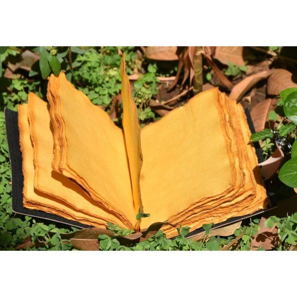 Пустая книга заклинаний теней винтажный кожаный журнал ручной работы лунный мотылек принт 7X5