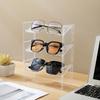 2Pcs Transparent Eyeglasses Display Stand Space Saving Glasses Shelf Sunglasses Show Rack  Desktop