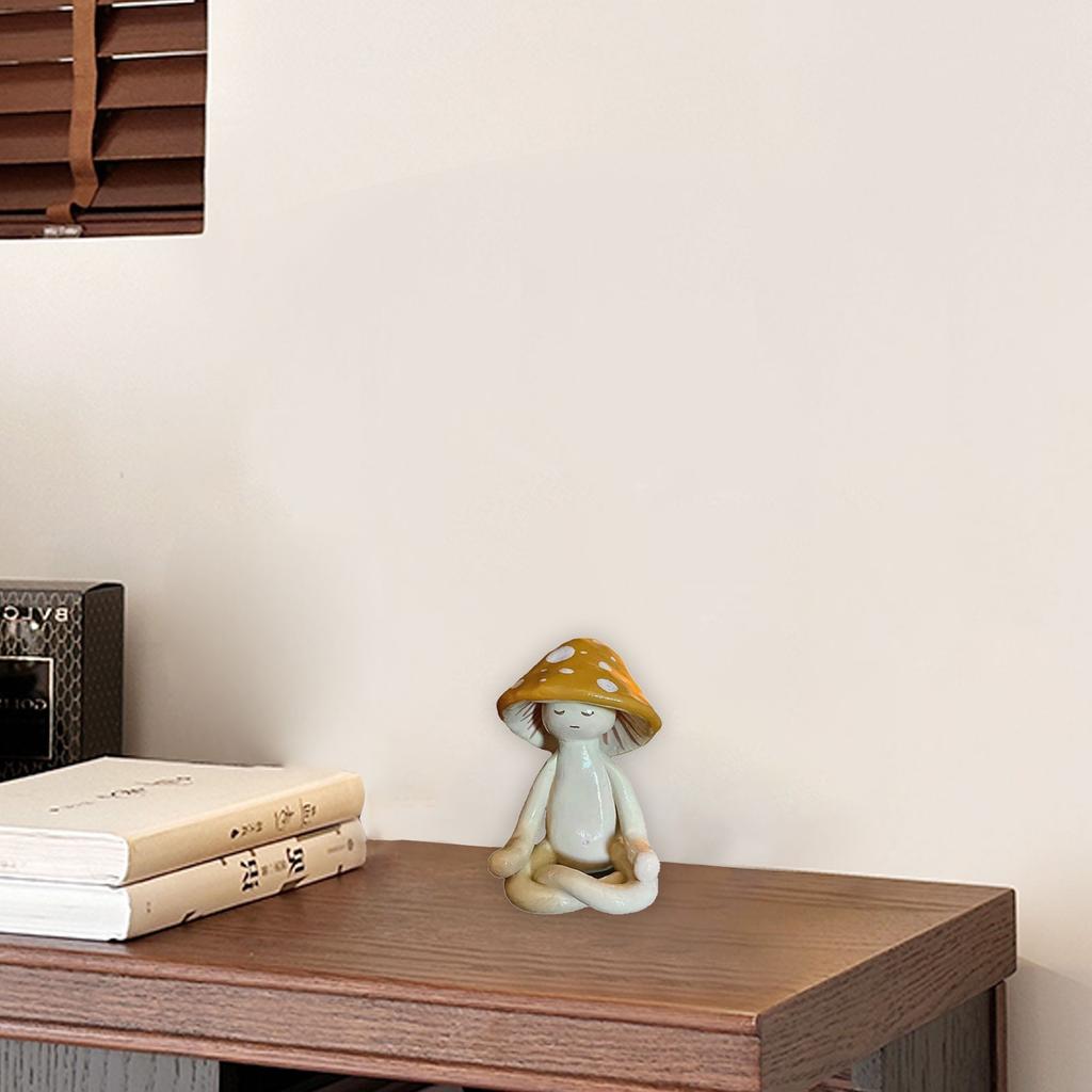 Cute Meditation Yoga Desktop Ornaments Home Living Room Decorations Garden Courtyard Resin Crafts Coloring Book