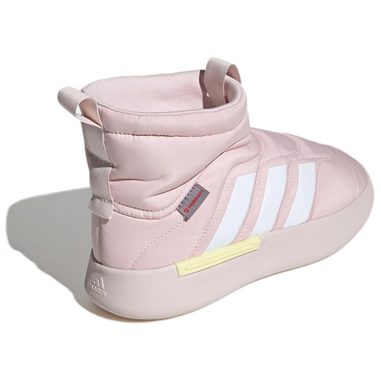adidas Adipuff Нескользящие Устойчивые к истиранию Высокие Повседневные Кроссовки Унисекс Розовые JR0072