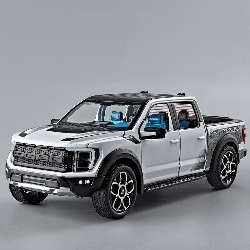 1:20 Форд Раптор F150 Пикап Игрушечная Модель Машины Со Звуком Светом Открывающимися Дверями Литая Металлическая Модель Коллекция Игрушек Друг