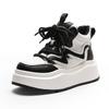 High-top little white shoes women's autumn and winter thick-soled small casual sports leather velvet board shoes