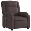 VidaXL Fauteuil de massage inclinable Marron foncé Tissu 373553