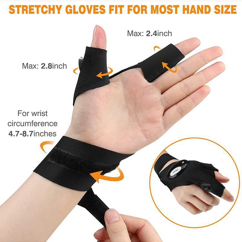 2 шт., светодиодный фонарик, перчатки, подарки для мужчин, фонари громкой связи для рыбалки, кемпинга, пешего туризма, ремонта