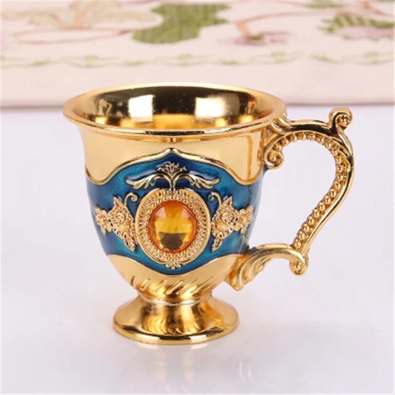 Бокал для вина Рюмка Металлическая рюмка 20 мл до 50 мл Ретро Креативная Маленькая рюмка для ликера Золотой Европейский стиль Высококлассная Обеденный бар Барный инвентарь Подарки