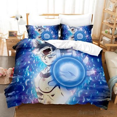 Японский Аниме Dragon Ball Комплект Постельного Белья Пододеяльник Покрытие для Одеяла Goku Наволочка Двуспальный Queen King Размер Детская Спальня Домашний Текстиль