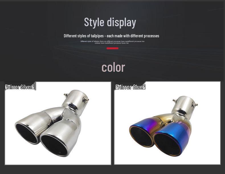 Серебристый выхлопной патрубок для Hyundai Mistra '09-'22, Toyota Highlander, Mazda Axela