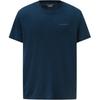 Letter Logo Round Neck Short Sleeve T-Shirt Men Tops Dark-Blue C28082