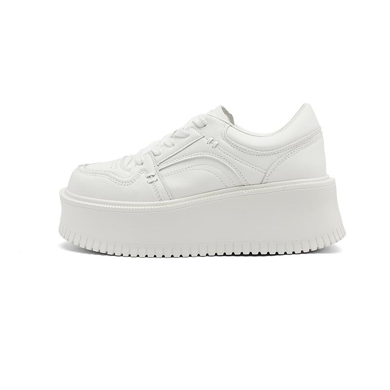 Остин маленькие белые туфли женские 2025 новая осень легкие повседневные туфли на платформе-маффин спортивная обувь