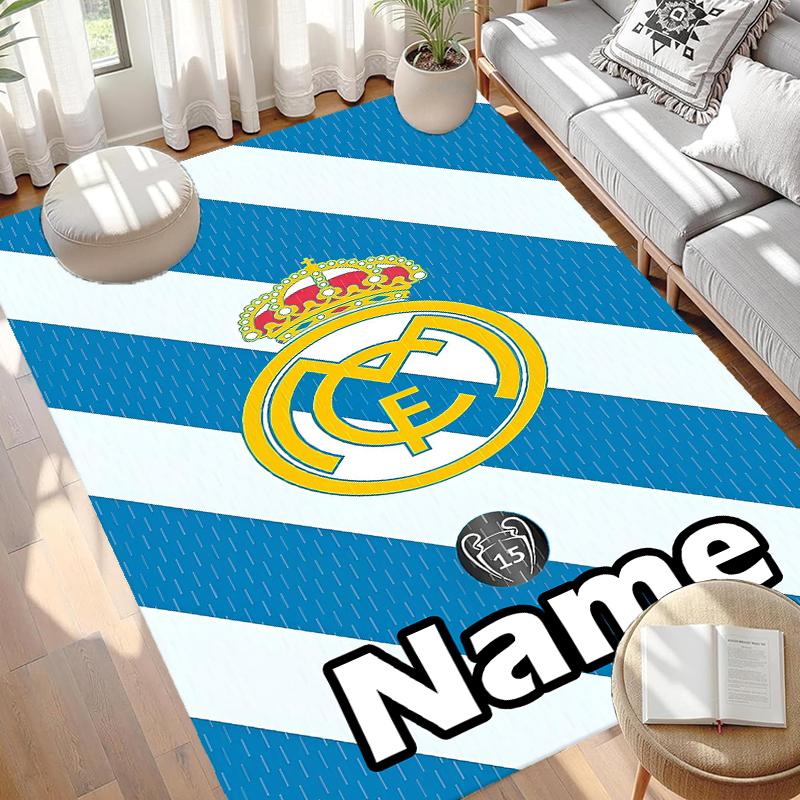 Custom Name Personalized Football team Print Carpet, Versatile Home Decor Rug, for Playroom, Apartment, Balcony, Entryway, Hallway Gift