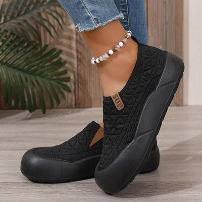 Лоферы на мягкой подошве - Удобная и дышащая ткань, Низкий вырез, Круглый носок, Повседневная обувь, Универсальная, Модная и удобная обувь