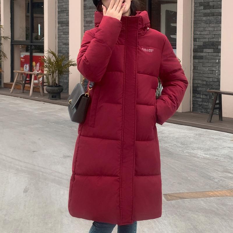 Модные длинные пальто для женщин, свободные толстые теплые женские зимние парки с капюшоном