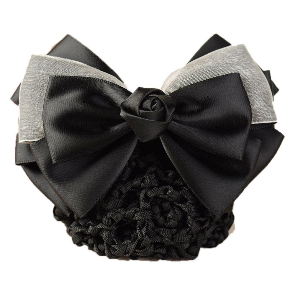 Women Ladies Rose Ladies Barrette Headwear Hair Clip Snood Bow Hair Net Hairgrips