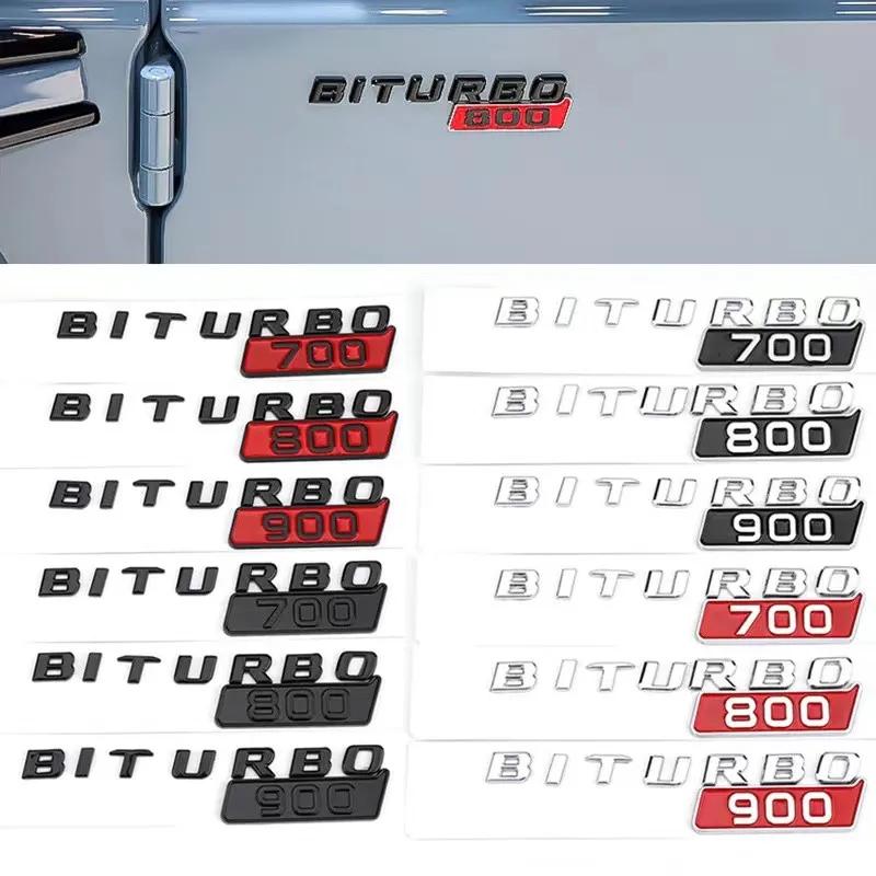 ABS BITURBO 700 800 900 Logo Side Fender Trunk Body Badge Emblem Decals Sticker For Benz Brabus G Class G700 G800 G900 W463 FS9