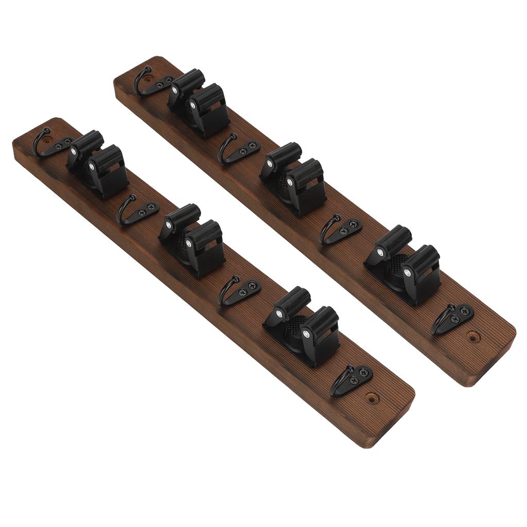 2 шт. держатель для швабры 3 позиции 4 крючка настенное крепление для швабры деревянная вешалка для швабры для ванной комнаты кухни