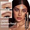 Водостойкая ручка для бровей, карандаш для микроблейдинга с 4 раздельными головками для естественного макияжа бровей - подходит для всех типов кожи