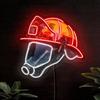 Firefighter Helmet Neon Sign LED Lamp Soft Glow Battery Powered Firefighter Helmet LED Neon Light Wall Art Decoration